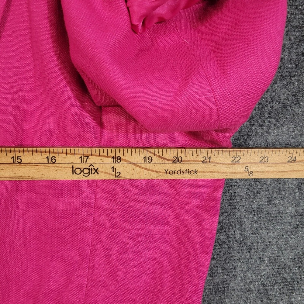 Michael Kors 100% Linen Blazer Women's 16 Radiant Pink One Button Business NWT - Picture 6 of 10